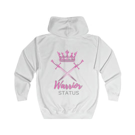 Warrior Status - Pink Logo - Unisex Full Zip Hoodie