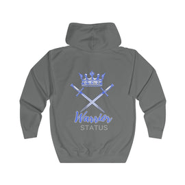 Warrior Status - Blue Logo - Unisex Full Zip Hoodie