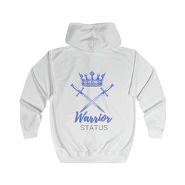 Warrior Status - Blue Logo - Unisex Full Zip Hoodie