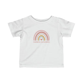 Rainbow Blessings Infant Tee - Pastel Pink