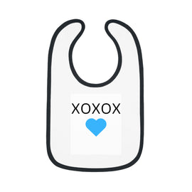 XOXOX Baby Bib Blue Heart