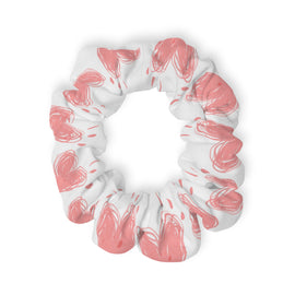 Pink Hearts Scrunchie