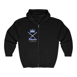 Warrior Status Blue Unisex Heavy Blend Full Zip Hooded Sweatshirt