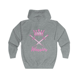 Warrior Status - Pink Logo - Unisex Full Zip Hoodie