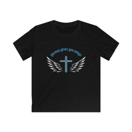 Yeshua Gives You Wings Kids Softstyle Tee