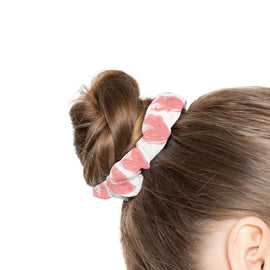 Pink Hearts Scrunchie