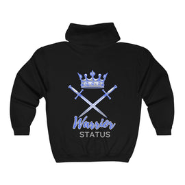 Warrior Status Blue Unisex Heavy Blend Full Zip Hooded Sweatshirt